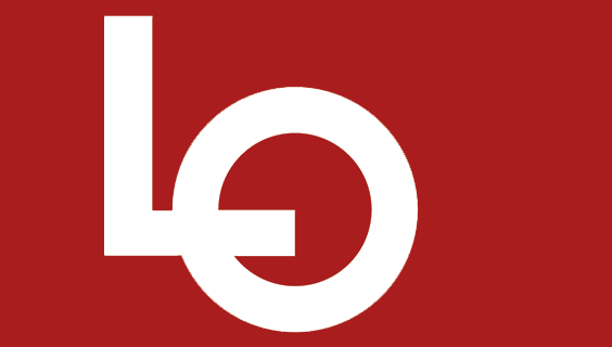 LO-logo på rød baggrund